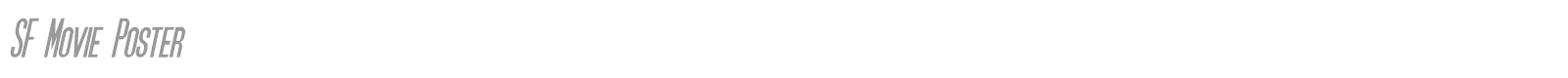 SF Movie Poster font preview